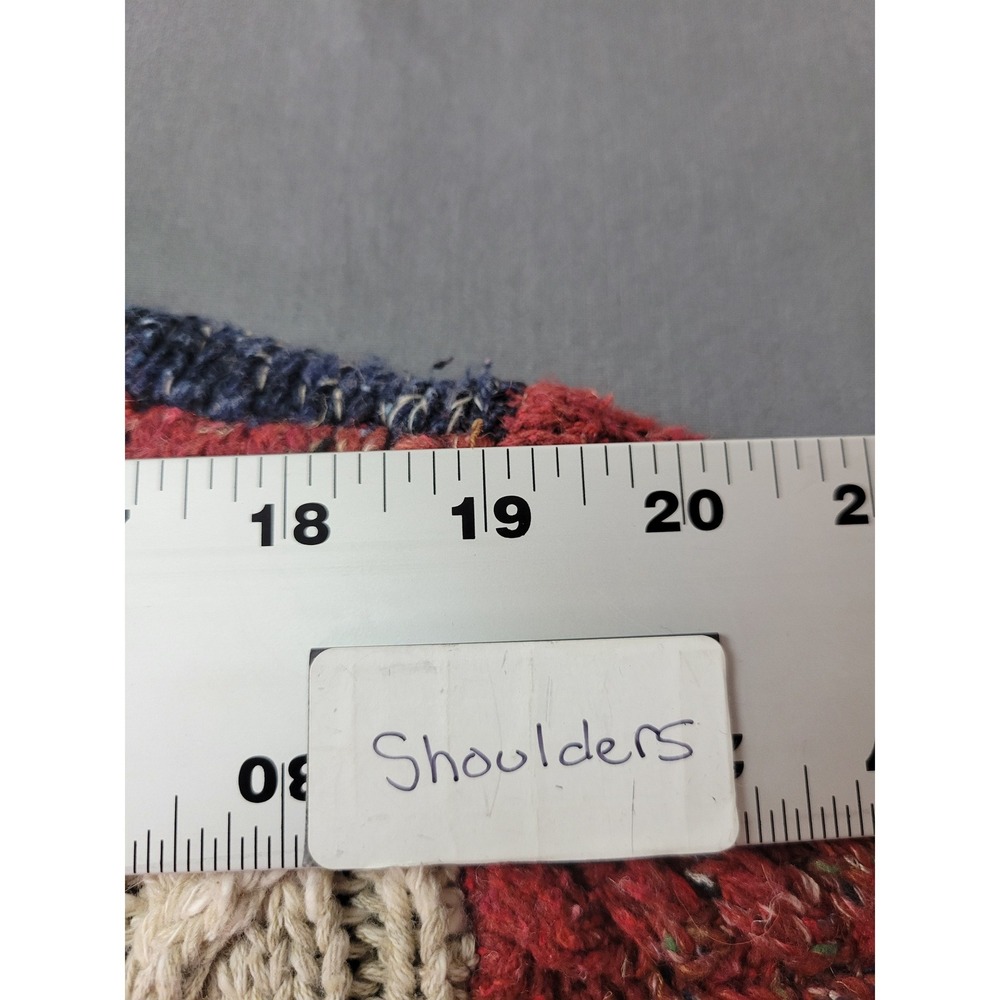 Denim & Supply Ralph Lauren American Flag Cable Knit Shawl Cardigan XS Red White - Picture 10 of 11